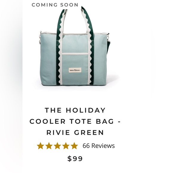 NWT- Business‎ & Pleasure- THE HOLIDAY COOLER TOTE BAG - RIVIE GREEN - Picture 3 of 11